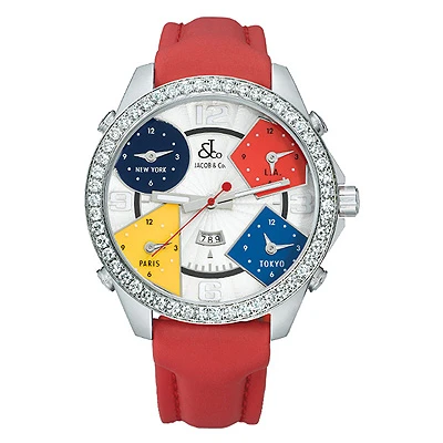 Jacob & Co. Five Time Zone Diamond Watch 3 Jacob & Co. Five Time Zone Diamond Watch