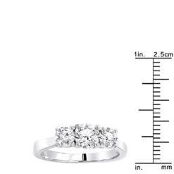 1 Carat Platinum Three Stone Diamond Engagement Ring Past Present Future -Its Hot Jewelry Shop jewelry 1 carat platinum three stone diamond engagement ring past present future ruler