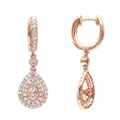 14K White Gold Diamond Dangle Drop Earrings For Women By Luxurman 1.2ct -Its Hot Jewelry Shop jewelry 14k gold diamond dangle drop earrings for women by luxurman 12ct ro