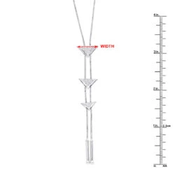 14K White Gold Diamond Triangle Necklace For Women Adjustable By LUXURMAN 0.25ct -Its Hot Jewelry Shop jewelry 14k gold diamond triangle necklace for women adjustable by luxurman 025ct rulerwh