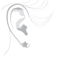 14K White Gold Fully Iced Out Pave Diamond Star Earrings Studs 0.25CT By Luxurman -Its Hot Jewelry Shop jewelry 14k gold fully iced out pave diamond star earrings studs 025ct by luxurman bodwh