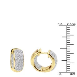 14K White Gold Huggies Small Inside Out Diamond Hoop Earrings 0.7ct 14 14K White Gold Huggies Small Inside Out Diamond Hoop Earrings 0.7ct -Its Hot Jewelry Shop jewelry 14k gold huggies small inside out diamond hoop earrings 07ct ruler yellow 1