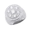14K White Gold Joe Rodeo Designer Men's Round Diamond 8.19Ct Pinky Ring