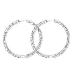 14K White Gold Large Diamond Hoop Earrings 3.5ct Inside Out Pave Setting 13 14K White Gold Large Diamond Hoop Earrings 3.5ct Inside Out Pave Setting -Its Hot Jewelry Shop jewelry 14k gold large diamond hoop earrings 35ct inside out pave setting backwh