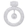 14K White Gold Large Round Shape Diamond Circle Pendant For Women 5.25CT Luxurman -Its Hot Jewelry Shop jewelry 14k gold large round shape diamond circle pendant for women 525ct luxurman mainwh