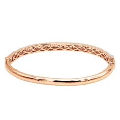 14K White Gold Pave Diamond Bangle Bracelet For Women 4.75ct By LUXURMAN -Its Hot Jewelry Shop jewelry 14k gold pave diamond bangle bracelet for women 475ct by luxurman backro