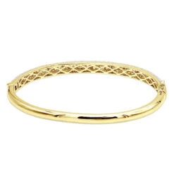 14K White Gold Pave Diamond Bangle Bracelet For Women 4.75ct By LUXURMAN -Its Hot Jewelry Shop jewelry 14k gold pave diamond bangle bracelet for women 475ct by luxurman backye