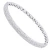 14K White Gold Pave Diamond Bangle Bracelet For Women 4.75ct By LUXURMAN -Its Hot Jewelry Shop jewelry 14k gold pave diamond bangle bracelet for women 475ct by luxurman mainwh