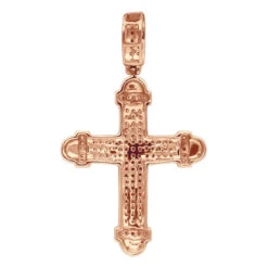 14K White Gold Real Diamond Cross Pendant For Men & Women 0.35ct Bottony Trefly 15 14K White Gold Real Diamond Cross Pendant For Men & Women 0.35ct Bottony Trefly -Its Hot Jewelry Shop jewelry 14k gold real diamond cross pendant for men women 035ct bottony trefly backro