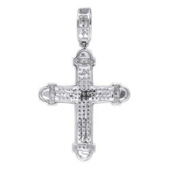 14K White Gold Real Diamond Cross Pendant For Men & Women 0.35ct Bottony Trefly 13 14K White Gold Real Diamond Cross Pendant For Men & Women 0.35ct Bottony Trefly -Its Hot Jewelry Shop jewelry 14k gold real diamond cross pendant for men women 035ct bottony trefly backwh