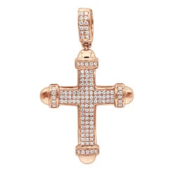 14K White Gold Real Diamond Cross Pendant For Men & Women 0.35ct Bottony Trefly 12 14K White Gold Real Diamond Cross Pendant For Men & Women 0.35ct Bottony Trefly -Its Hot Jewelry Shop jewelry 14k gold real diamond cross pendant for men women 035ct bottony trefly ro