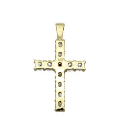 14K Yellow Gold Sapphire And Diamond Ladies Cross Pendant 1.32ct By Luxurman 11 14K Yellow Gold Sapphire And Diamond Ladies Cross Pendant 1.32ct By Luxurman -Its Hot Jewelry Shop jewelry 14k gold sapphire and diamond ladies cross pendant 132ct by luxurman 001236 backye