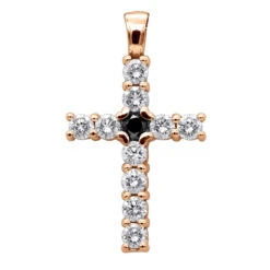 14K White Gold White And Black Diamond Cross Pendant For Men & Women 1.33ct 12 14K White Gold White And Black Diamond Cross Pendant For Men & Women 1.33ct -Its Hot Jewelry Shop jewelry 14k gold white and black diamond cross pendant for men women 133ct ro