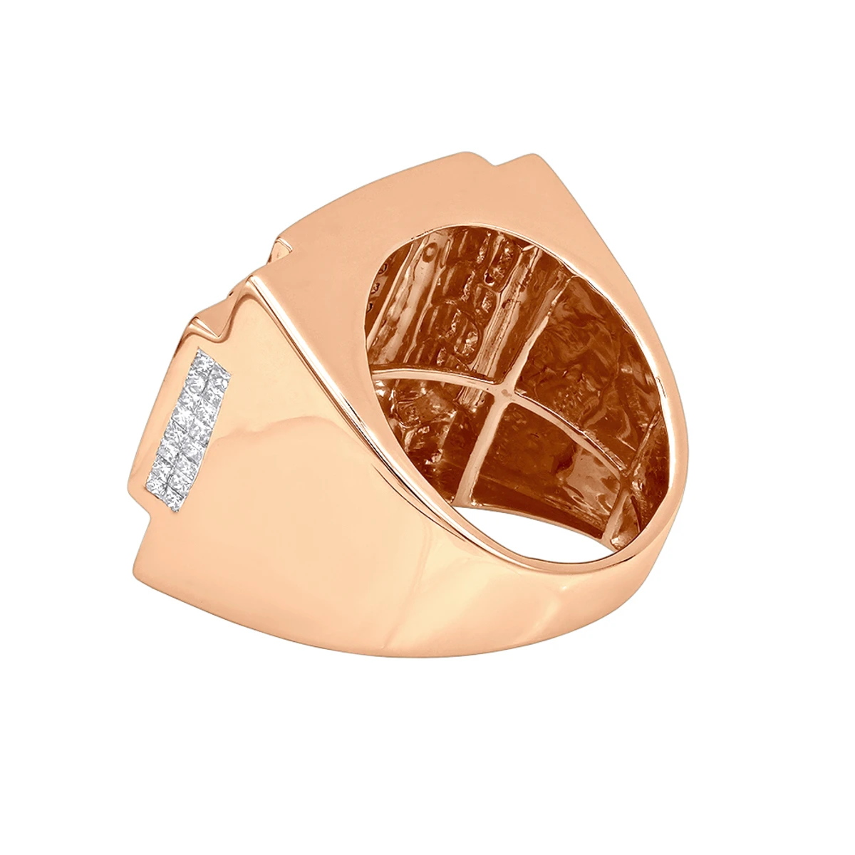 14K White Gold White Yellow And Blue Diamond Ring For Men 3.75 Carats Color Diamonds 8 14K White Gold White Yellow And Blue Diamond Ring For Men 3.75 Carats Color Diamonds - Image 6