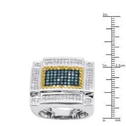 14K White Gold White Yellow And Blue Diamond Ring For Men 3.75 Carats Color Diamonds 17 14K White Gold White Yellow And Blue Diamond Ring For Men 3.75 Carats Color Diamonds -Its Hot Jewelry Shop jewelry 14k gold white yellow and blue diamond ring for men 375 carats color diamonds 407073 rulerwh