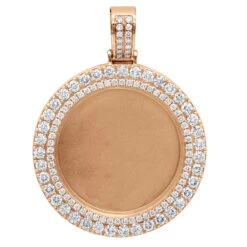 14K Yellow Gold Diamond Medallion Customizable Photo Memorial Pendant 3.7ct -Its Hot Jewelry Shop jewelry 14k yellow gold diamond medallion customizable photo memorial pendant 37ct ro