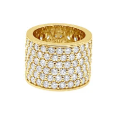 16mm Wide Diamond Eternity Band Unique 18K White Gold Ladies Anniversary Ring 7 Carats -Its Hot Jewelry Shop jewelry 16mm wide diamond eternity band unique 18k gold ladies anniversary ring 7 carats 000956 backye 1