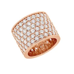 16mm Wide Diamond Eternity Band Unique 18K White Gold Ladies Anniversary Ring 7 Carats -Its Hot Jewelry Shop jewelry 16mm wide diamond eternity band unique 18k gold ladies anniversary ring 7 carats 000956 ro 1