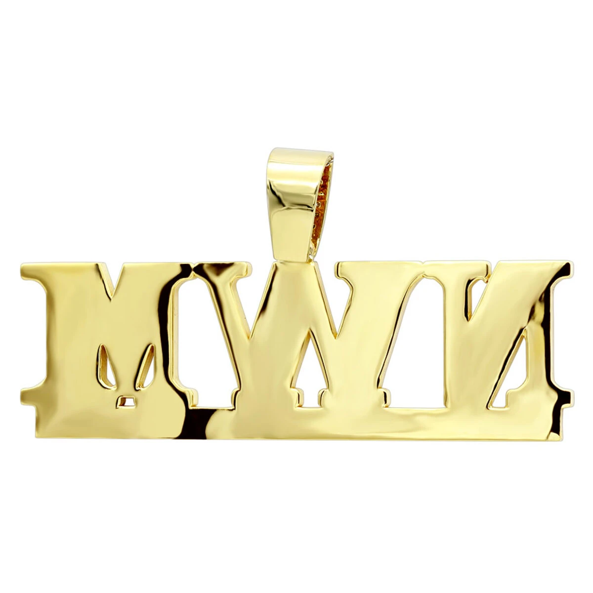 18 Karat 18K Yellow Gold Custom Made Name Plate 1 Carat Diamond Pendant For Men 7 18 Karat 18K Yellow Gold Custom Made Name Plate 1 Carat Diamond Pendant For Men - Image 5