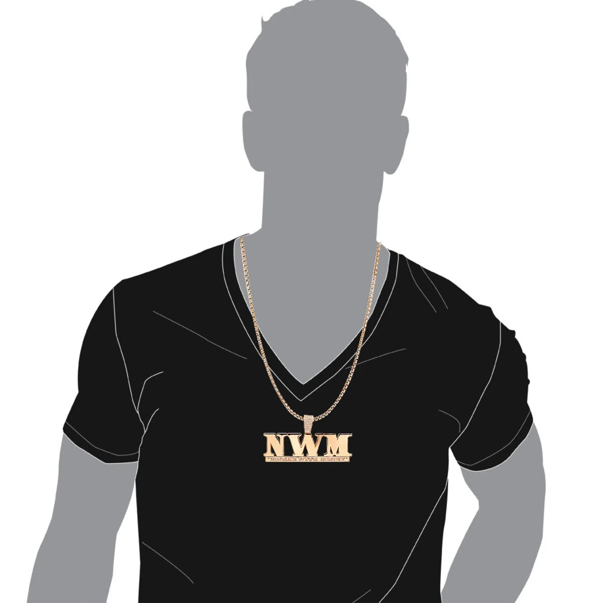 18 Karat 18K Yellow Gold Custom Made Name Plate 1 Carat Diamond Pendant For Men 11 18 Karat 18K Yellow Gold Custom Made Name Plate 1 Carat Diamond Pendant For Men - Image 9