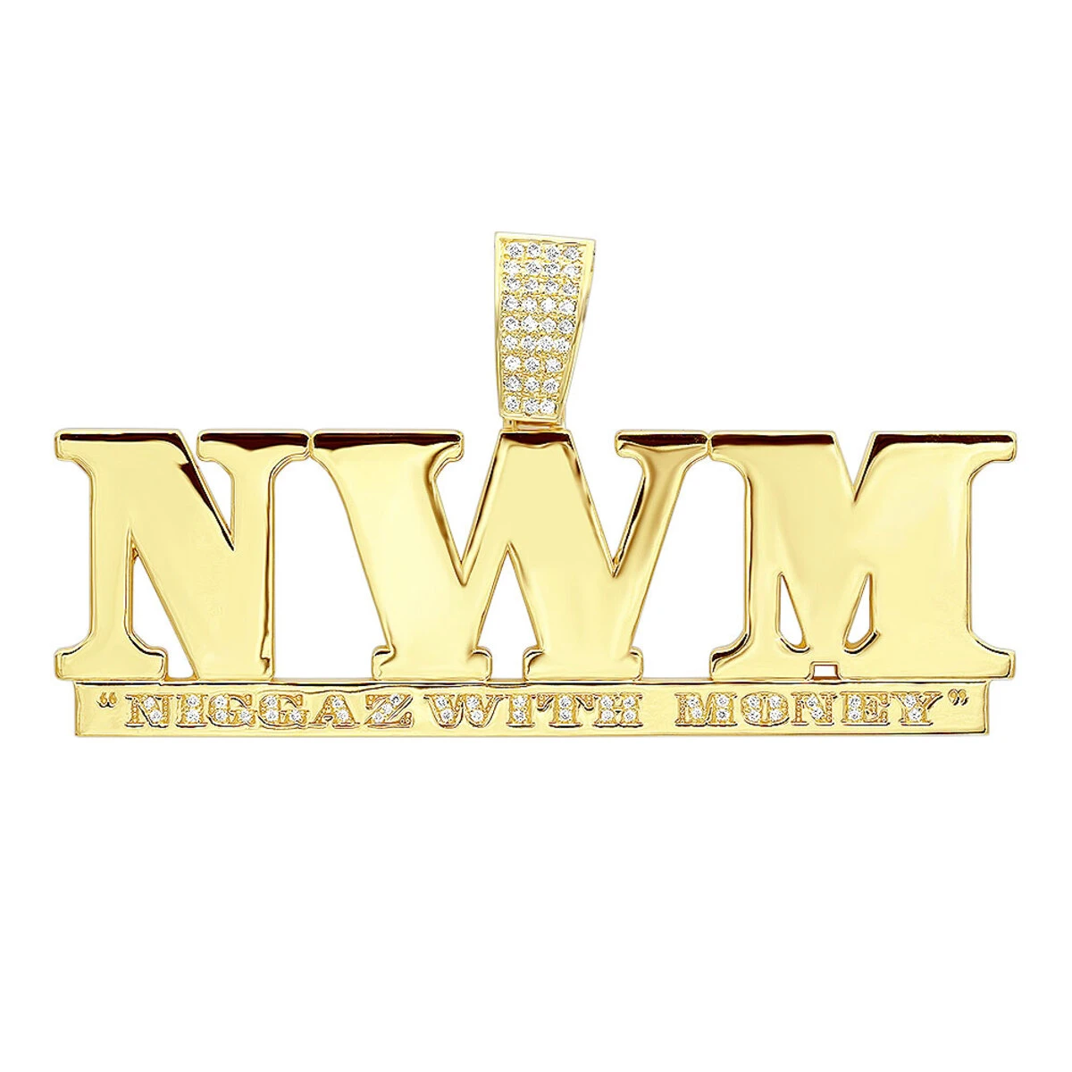 18 Karat 18K Yellow Gold Custom Made Name Plate 1 Carat Diamond Pendant For Men 3 18 Karat 18K Yellow Gold Custom Made Name Plate 1 Carat Diamond Pendant For Men