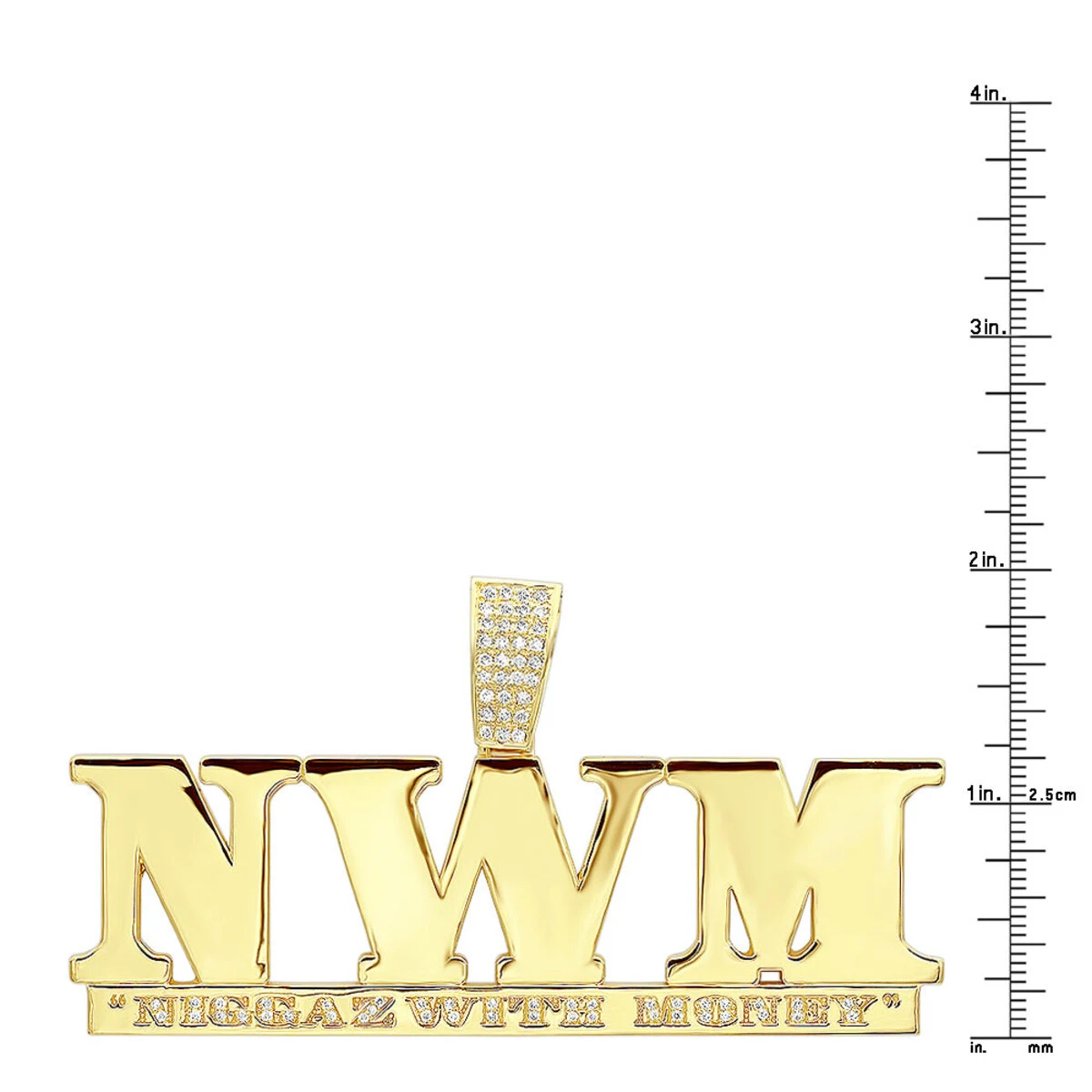 18 Karat 18K Yellow Gold Custom Made Name Plate 1 Carat Diamond Pendant For Men 13 18 Karat 18K Yellow Gold Custom Made Name Plate 1 Carat Diamond Pendant For Men - Image 11