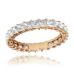 18K White Gold Princess Cut Diamond Eternity Band For Women 2 Carat Anniversary Ring -Its Hot Jewelry Shop jewelry 18k gold princess cut diamond eternity band for women 2 carat anniversary ring ro