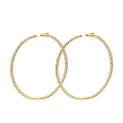 2.5 Inch Inside Out Diamond Hoop Earrings For Women 5 Carat VS Diamonds 14K Yellow Gold 18 2.5 Inch Inside Out Diamond Hoop Earrings For Women 5 Carat VS Diamonds 14K Yellow Gold -Its Hot Jewelry Shop jewelry 25 inch inside out diamond hoop earrings for women 5 carat vs diamonds 14k gold 001285 backye
