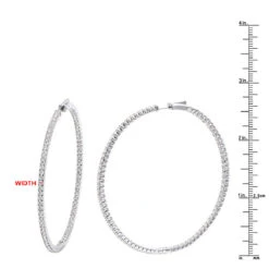2.5 Inch Inside Out Diamond Hoop Earrings For Women 5 Carat VS Diamonds 14K Yellow Gold 23 2.5 Inch Inside Out Diamond Hoop Earrings For Women 5 Carat VS Diamonds 14K Yellow Gold -Its Hot Jewelry Shop jewelry 25 inch inside out diamond hoop earrings for women 5 carat vs diamonds 14k gold 001285 rulerwh 1