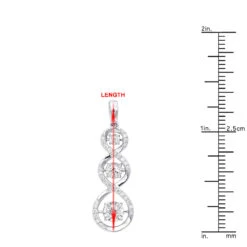 3 Stone Infinity Diamond Pendant For Women 14K Rose Gold By Luxurman -Its Hot Jewelry Shop jewelry 3 stone infinity diamond pendant for women 14k gold by luxurman rulerwh