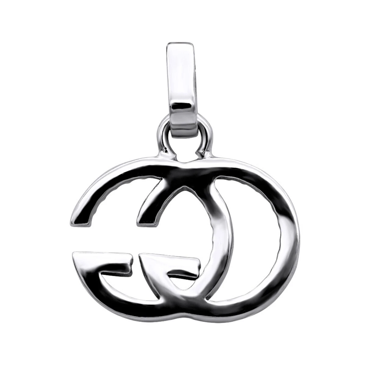 Affordable Blue Diamonds & Pink Sapphires Ladies Initials Pendant 0.4ct 14K White Gold 7 Affordable Blue Diamonds & Pink Sapphires Ladies Initials Pendant 0.4ct 14K White Gold - Image 5