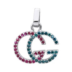 Affordable Blue Diamonds & Pink Sapphires Ladies Initials Pendant 0.4ct 14K White Gold 10 Affordable Blue Diamonds & Pink Sapphires Ladies Initials Pendant 0.4ct 14K White Gold -Its Hot Jewelry Shop jewelry affordable blue diamonds pink sapphires ladies initials pendant 04ct 14k gold 001277 mainwh 1