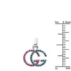 Affordable Blue Diamonds & Pink Sapphires Ladies Initials Pendant 0.4ct 14K White Gold 15 Affordable Blue Diamonds & Pink Sapphires Ladies Initials Pendant 0.4ct 14K White Gold -Its Hot Jewelry Shop jewelry affordable blue diamonds pink sapphires ladies initials pendant 04ct 14k gold 001277 rulerwh