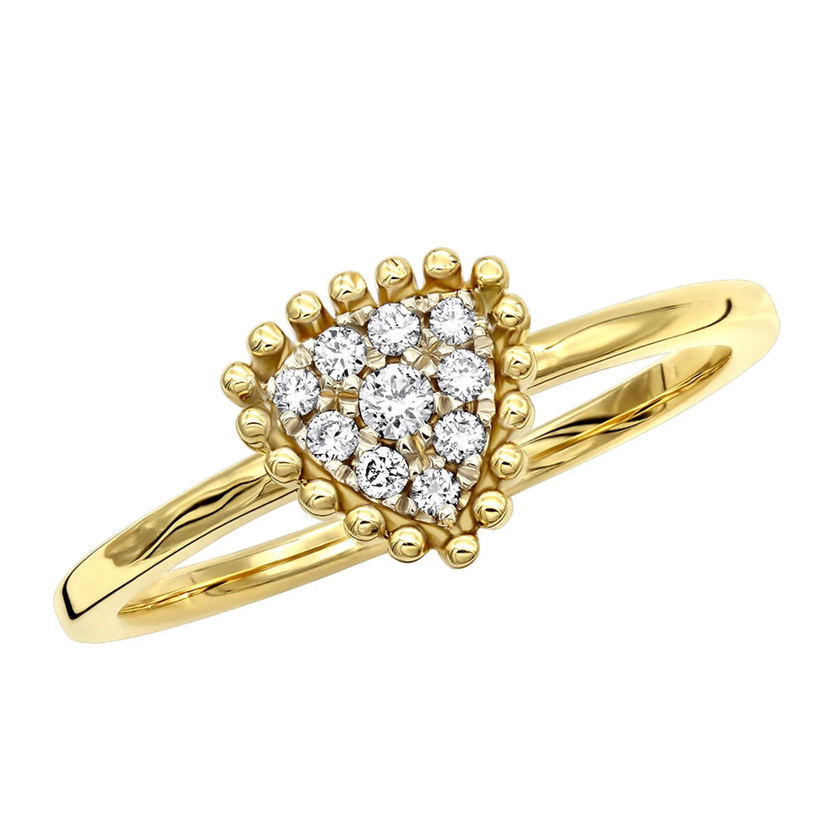 Affordable Fashion Promise Triangle Diamond Cluster Ring 14K Yellow Gold 3 Affordable Fashion Promise Triangle Diamond Cluster Ring 14K Yellow Gold