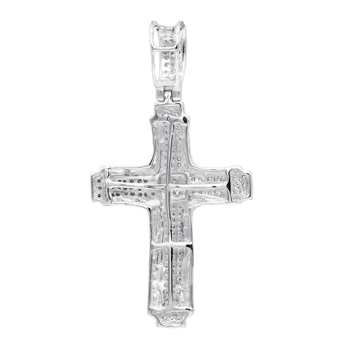 Affordable 14K White Gold Small Diamond Cross Pendant For Men & Women 6 Affordable 14K White Gold Small Diamond Cross Pendant For Men & Women - Image 4