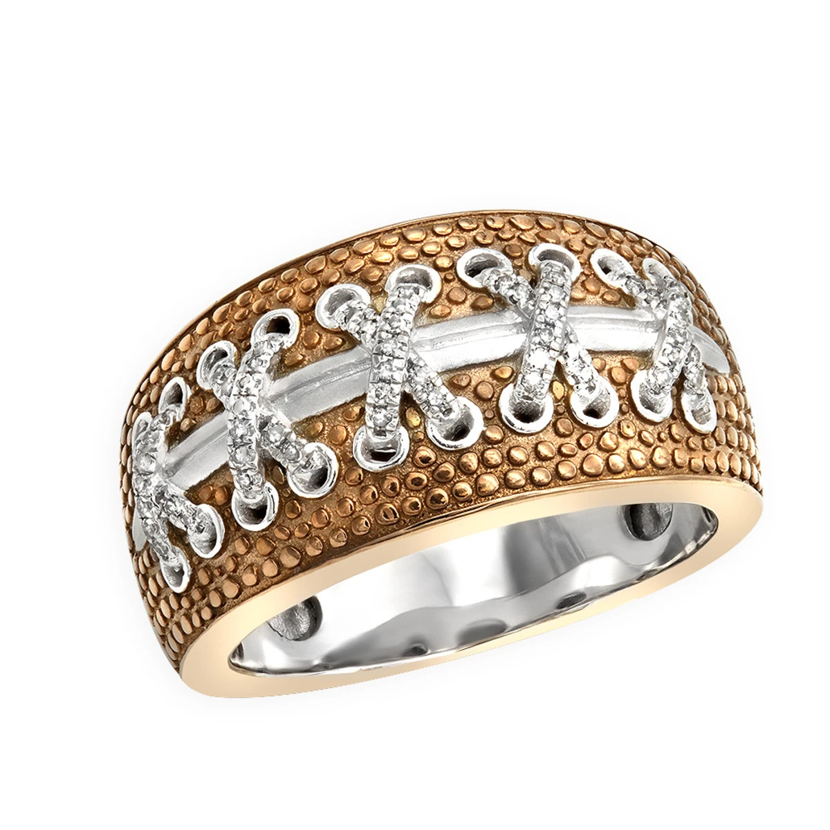 American Football Men's Diamond Ring In Sterling Silver 0.2ct Touchdown 3 American Football Men's Diamond Ring In Sterling Silver 0.2ct Touchdown