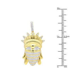 American Rebel 10K Yellow Gold Statue Of Liberty In Bandana Diamond Pendant -Its Hot Jewelry Shop jewelry american rebel real 10k gold statue of liberty in bandana diamond pendant rulerye 1