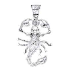 Egyptian Scorpion Diamond Pendant For Men 10K Yellow Gold By LUXURMAN -Its Hot Jewelry Shop jewelry antique style egyptian scorpion diamond pendant for men 10k gold by luxurman backwh