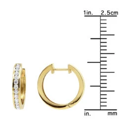 Classy Small 1/2 Inch Diamond Hoop Earrings 14K Yellow Gold Huggies Round Diamonds 17 Classy Small 1/2 Inch Diamond Hoop Earrings 14K Yellow Gold Huggies Round Diamonds -Its Hot Jewelry Shop jewelry classy small 12 inch diamond hoop earrings 14k gold huggies round diamonds rulerye