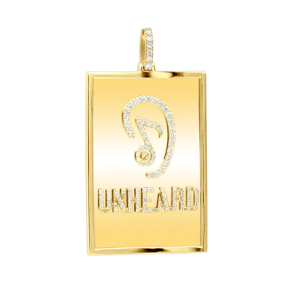 Custom-made 14K Rose Gold Diamond Unheard Pendant For Men 1.4Ct 5 Custom-made 14K Rose Gold Diamond Unheard Pendant For Men 1.4Ct - Image 3