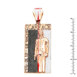 14K White Gold Tony Montana Scarface Character Diamond Pendant For Men -Its Hot Jewelry Shop jewelry custom real 14k gold tony montana scarface character diamond pendant for men rulerro