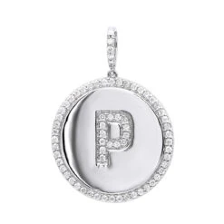 Customizable 14K Yellow Gold Diamond Circle Alphabet Pendant For Women 0.7ct Medallion 9 Customizable 14K Yellow Gold Diamond Circle Alphabet Pendant For Women 0.7ct Medallion -Its Hot Jewelry Shop jewelry customizable 14k gold diamond circle alphabet pendant for women 07ct medallion wh