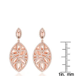 Diamond Flower Earrings For Women 14K Rose Gold Drop Earrings Leafs Design 1 Carat 13 Diamond Flower Earrings For Women 14K Rose Gold Drop Earrings Leafs Design 1 Carat -Its Hot Jewelry Shop jewelry diamond flower earrings for women 14k gold drop earrings leafs design 1 carat 407062 rulerro