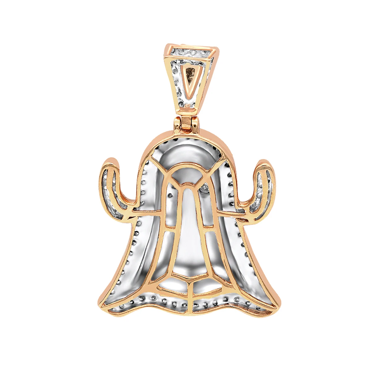 Emoji Ghost Symbol Real Diamond Pendant For Men 1CT 14K Yellow Gold By Luxurman 8 Emoji Ghost Symbol Real Diamond Pendant For Men 1CT 14K Yellow Gold By Luxurman - Image 6