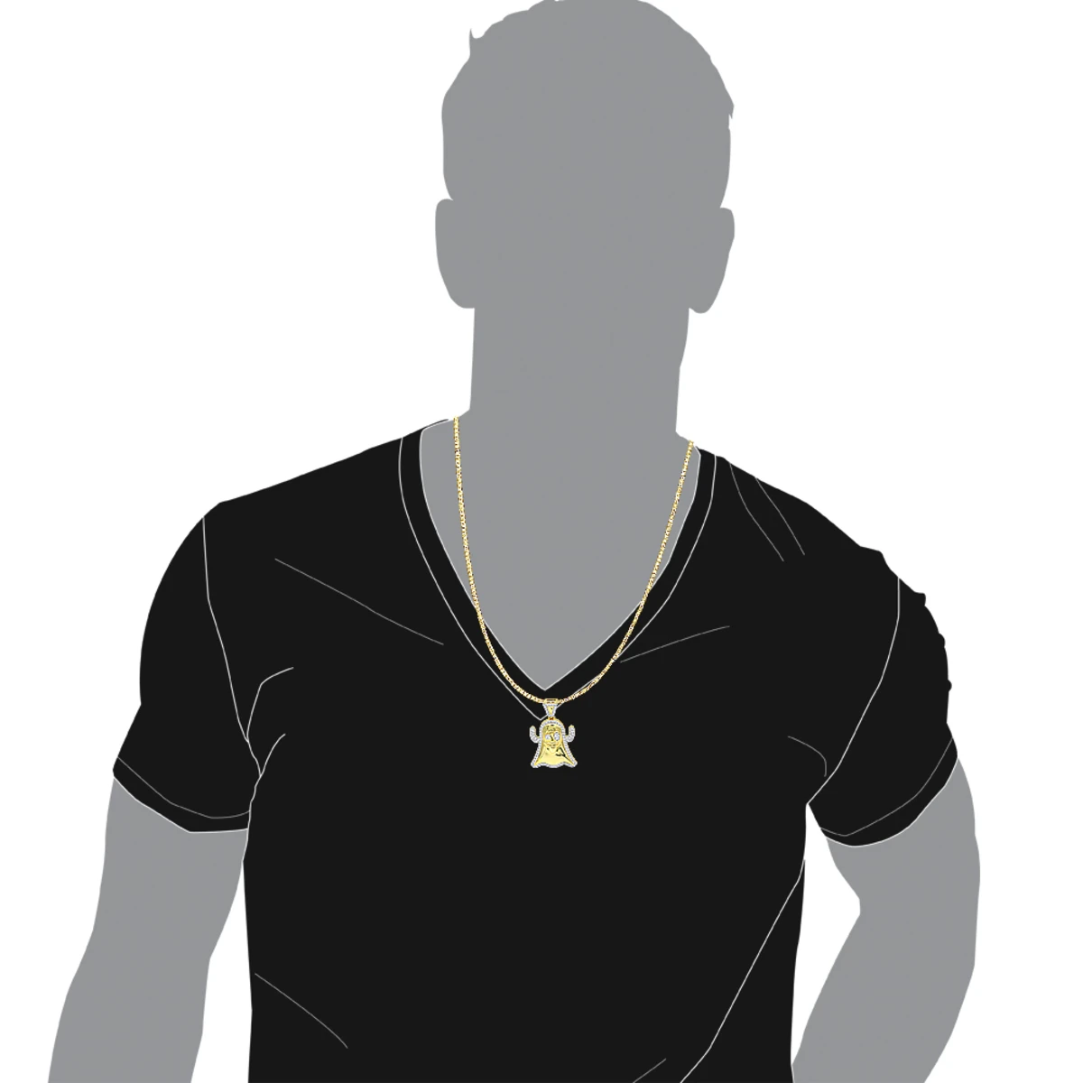 Emoji Ghost Symbol Real Diamond Pendant For Men 1CT 14K Yellow Gold By Luxurman 9 Emoji Ghost Symbol Real Diamond Pendant For Men 1CT 14K Yellow Gold By Luxurman - Image 7