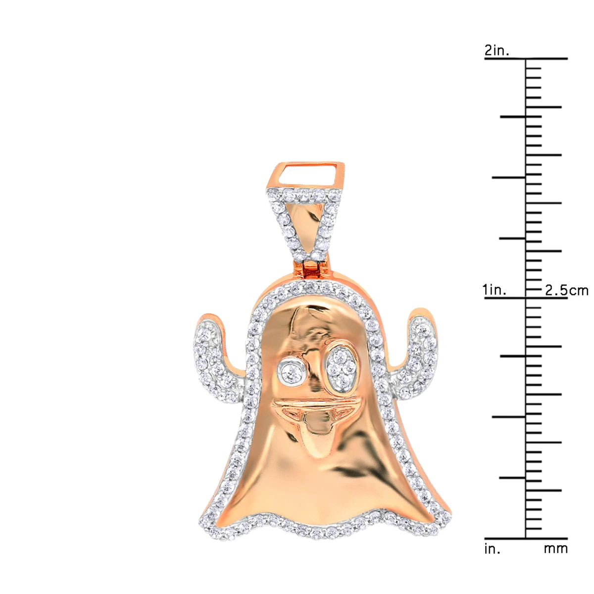 Emoji Ghost Symbol Real Diamond Pendant For Men 1CT 14K Yellow Gold By Luxurman 12 Emoji Ghost Symbol Real Diamond Pendant For Men 1CT 14K Yellow Gold By Luxurman - Image 10