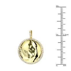 Engravable 14K Yellow Gold Diamond Circle Pendant For Women 1 Carat Medallion 13 Engravable 14K Yellow Gold Diamond Circle Pendant For Women 1 Carat Medallion -Its Hot Jewelry Shop jewelry engravable 14k gold diamond circle pendant for women 1 carat medallion rulerye 1