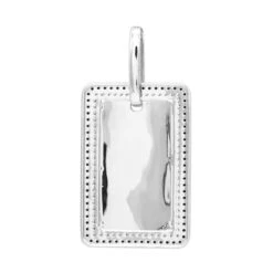 Engravable 2 Carat Black And White Diamond Dog Tag Pendant For Men 14K White Gold -Its Hot Jewelry Shop jewelry engravable 2 carat black and white diamond dog tag pendant for men 14k gold 000868 backwh 1