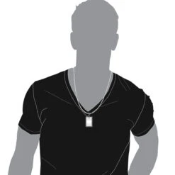 Engravable 2 Carat Black And White Diamond Dog Tag Pendant For Men 14K White Gold -Its Hot Jewelry Shop jewelry engravable 2 carat black and white diamond dog tag pendant for men 14k gold 000868 bodwh 1