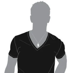 Engravable Sterling Silver Diamond Dog Tag Pendant For Men & Chain Necklace 9 Engravable Sterling Silver Diamond Dog Tag Pendant For Men & Chain Necklace -Its Hot Jewelry Shop jewelry engravable sterling silver diamond dog tag pendant for men chain necklace bod